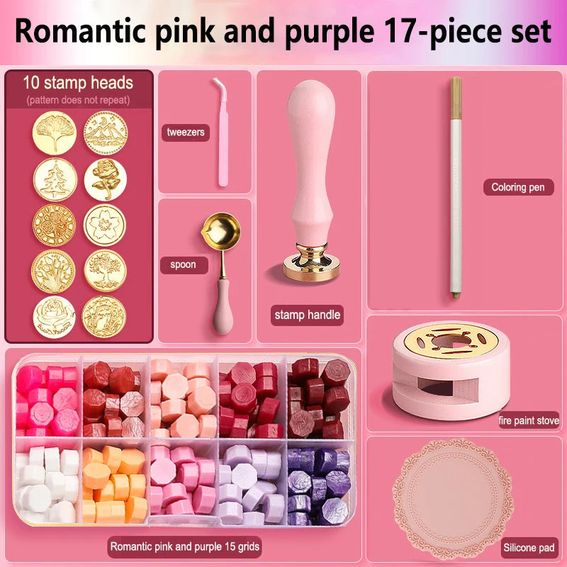 Elegant Wax Seal Stamp Kit for Invitations, Weddings, Crafts, Christmas