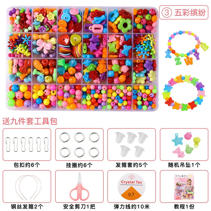 DIY Beaded Jewelry Set – Bracelet & Necklace Kit for Girls