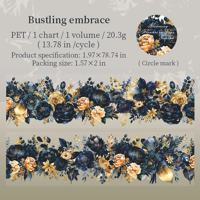 50mm x 2m Floral Decorative Tape for Scrapbooking and Crafts