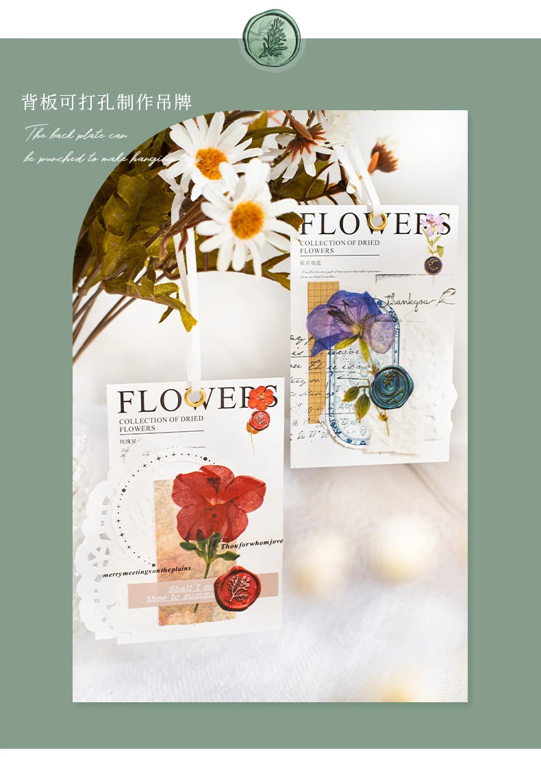 40-Piece Floral Sticker Kit for Scrapbooking and DIY Crafts