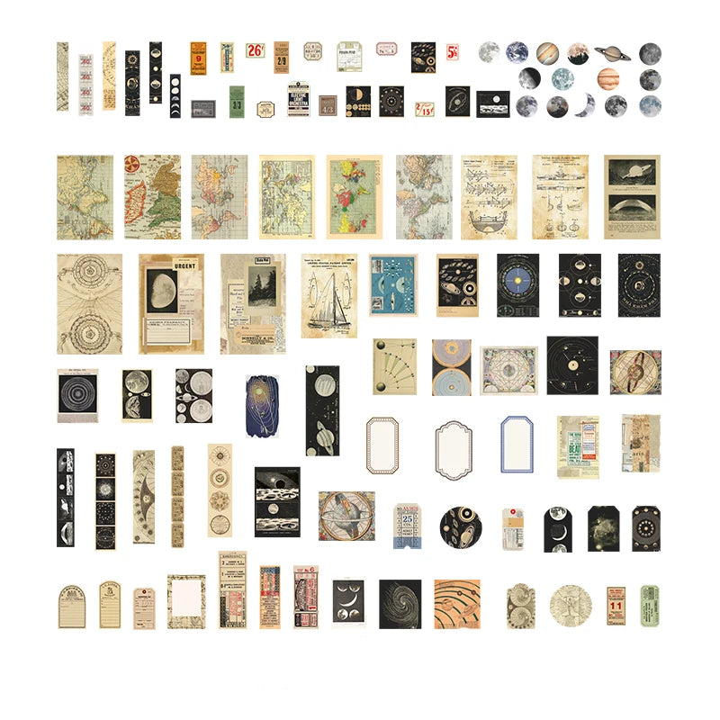 200-Piece Vintage Clip & Paste Memo Pad for Creative Crafts