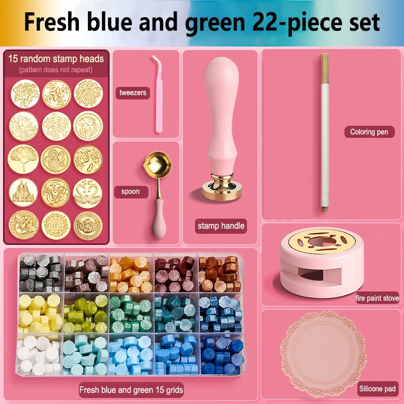 Elegant Wax Seal Stamp Kit for Invitations, Weddings, Crafts, Christmas