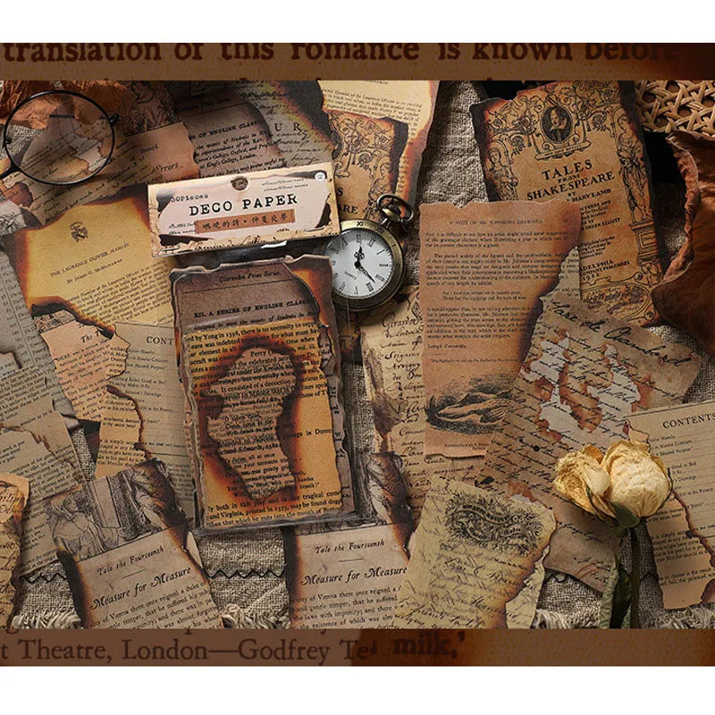 Vintage Literature & Art Scrapbook Paper for Journaling & DIY Crafts