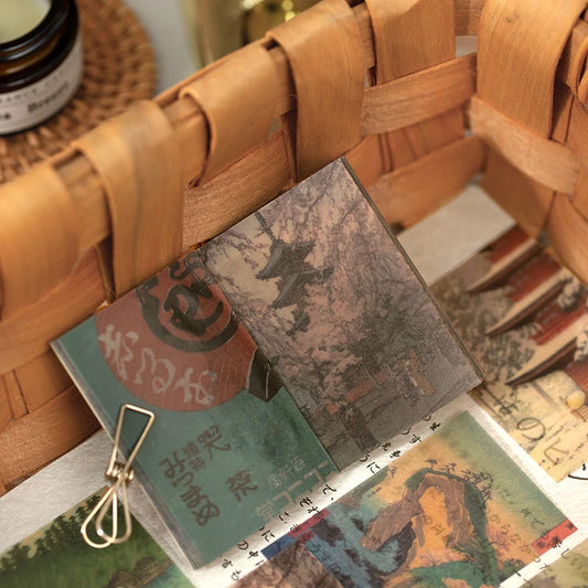 50-Piece Retro Vintage Paper Set for Journaling and Crafts
