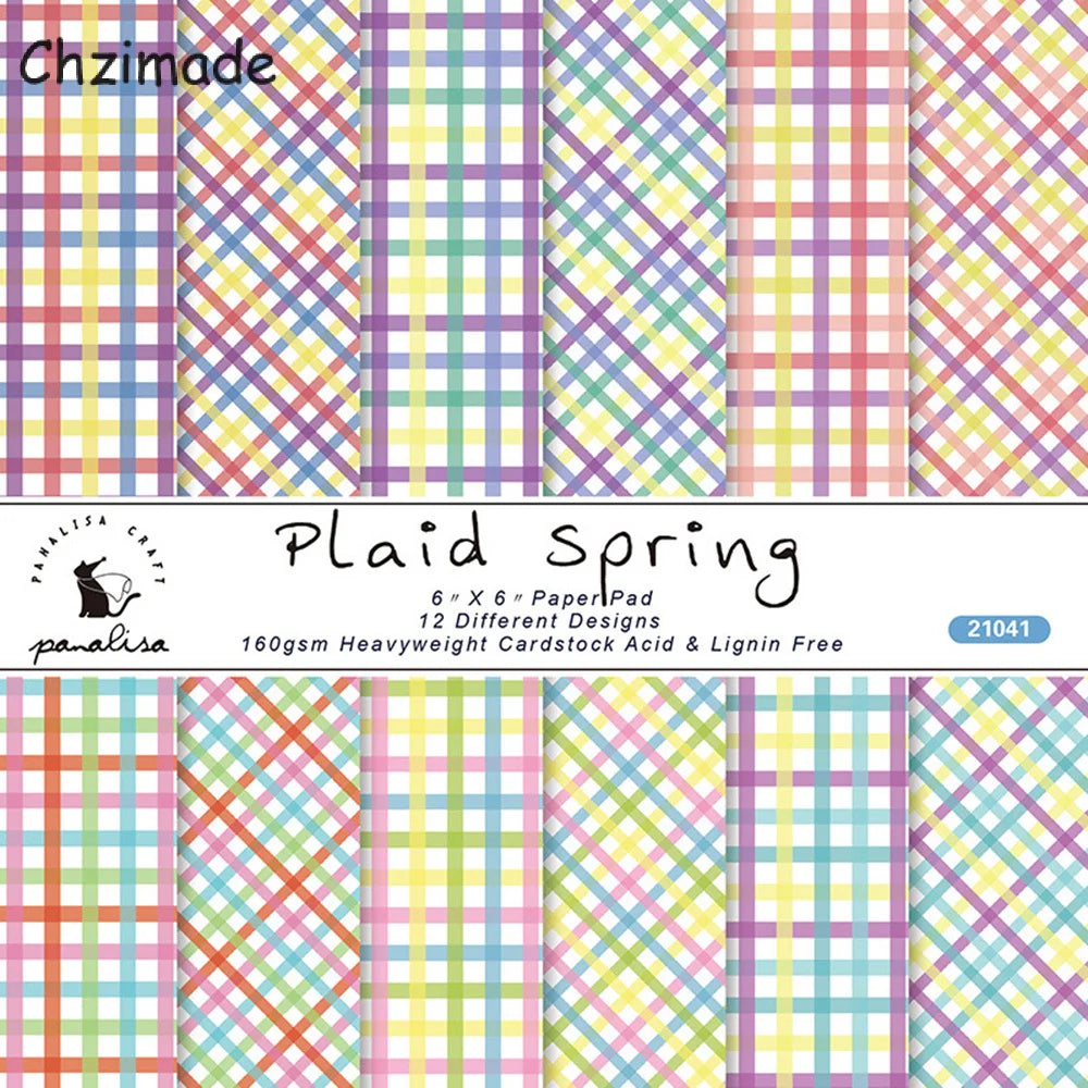 12-Sheet Vintage Flower Paper Pad for Scrapbooking & DIY Crafts