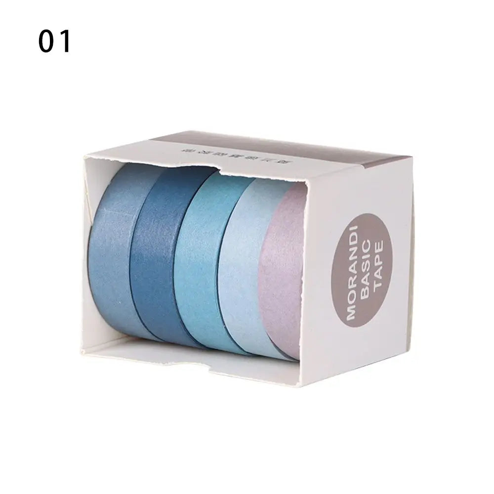 5-Piece Multicolor Washi Tape Set for Scrapbooking, Journaling, Crafts