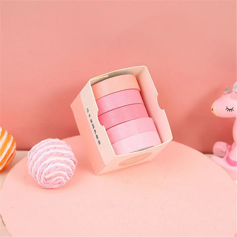 5-Piece Multicolor Washi Tape Set for Scrapbooking, Journaling, Crafts