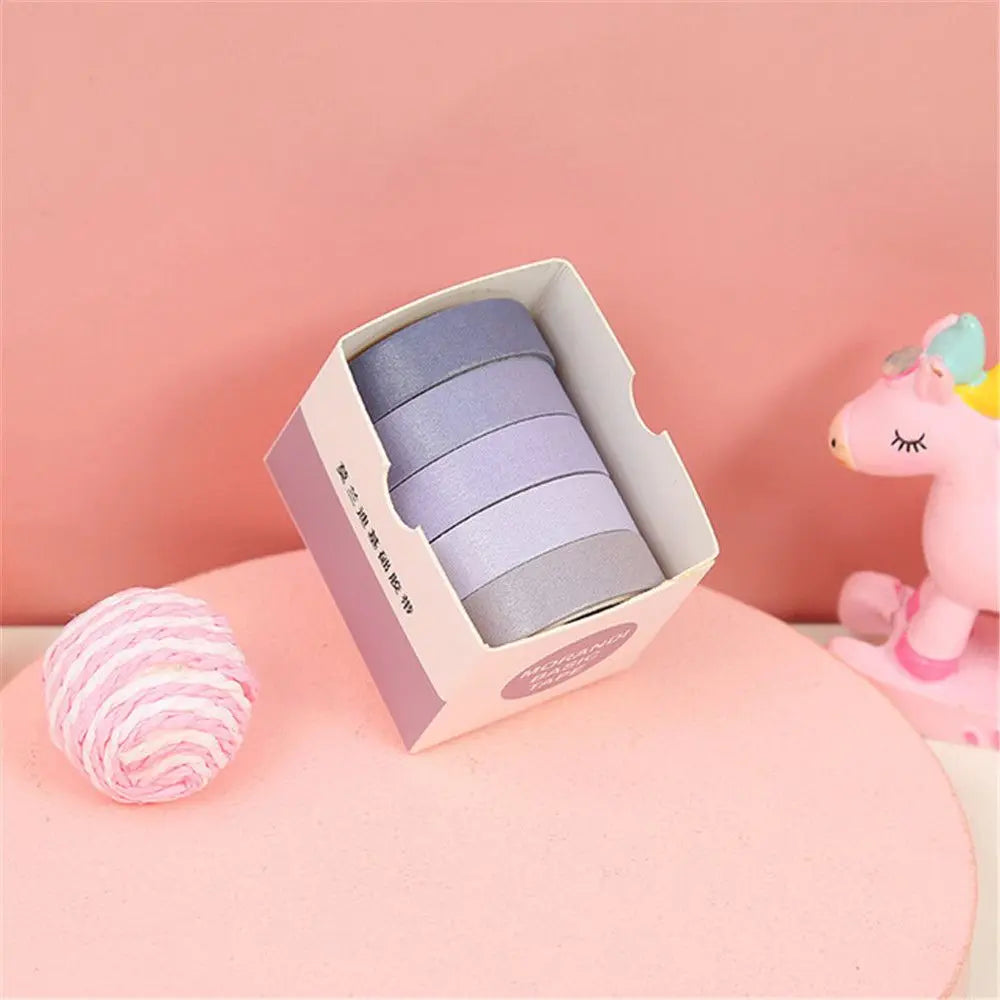 5-Piece Multicolor Washi Tape Set for Scrapbooking, Journaling, Crafts