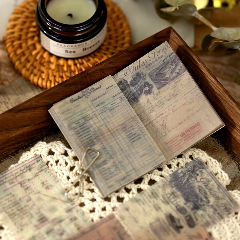 50-Piece Retro Vintage Paper Set for Journaling and Crafts