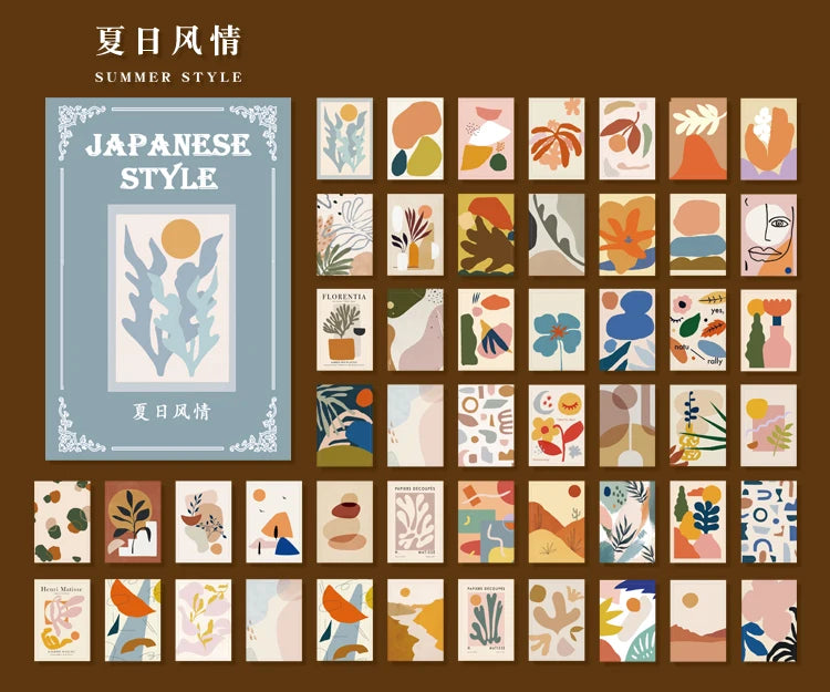 50-Piece Retro Vintage Paper Set for Journaling and Crafts