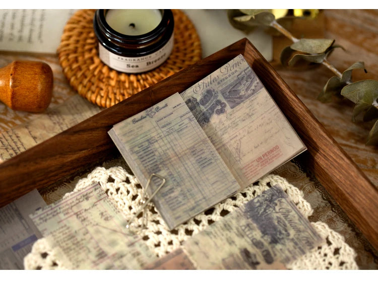 50-Piece Retro Vintage Paper Set for Journaling and Crafts