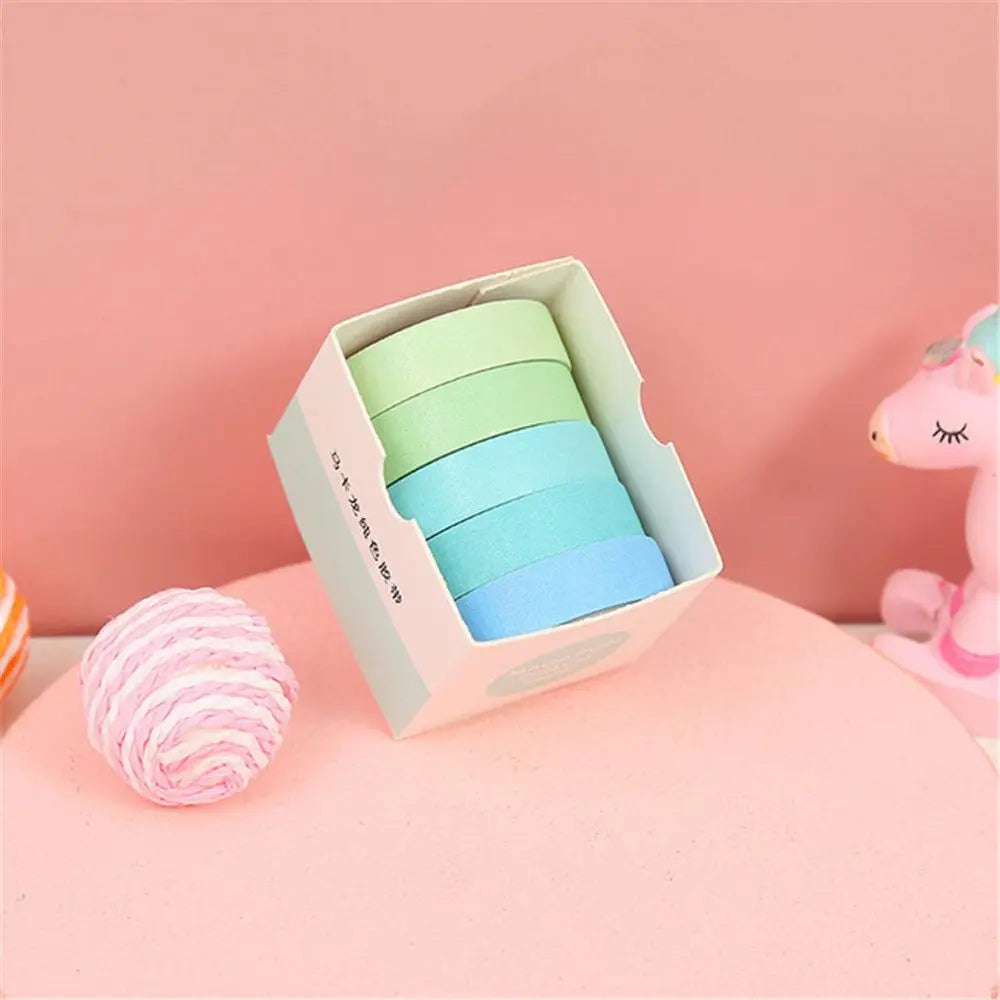 5-Piece Multicolor Washi Tape Set for Scrapbooking, Journaling, Crafts