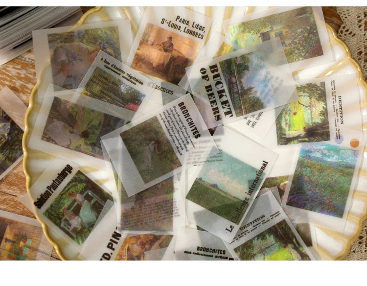 50-Piece Retro Vintage Paper Set for Journaling and Crafts