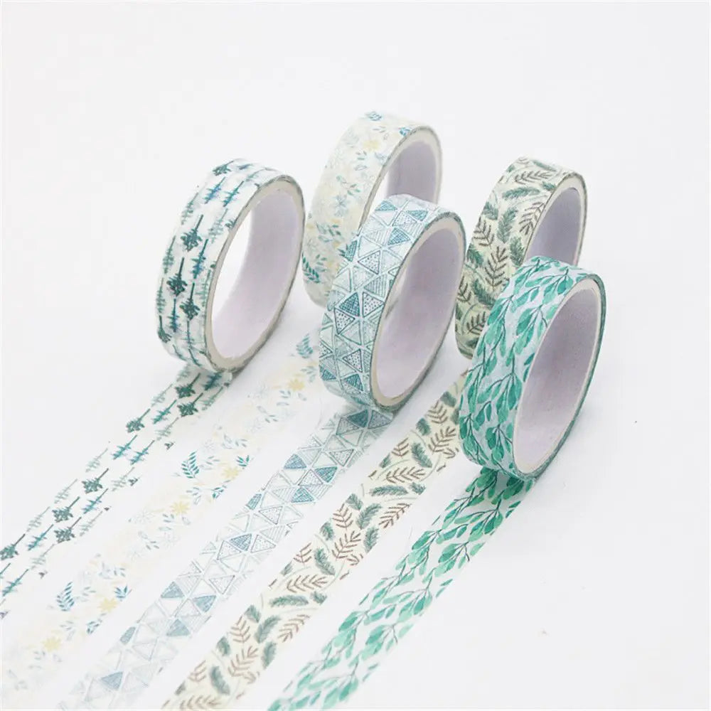 5-Piece Multicolor Washi Tape Set for Scrapbooking, Journaling, Crafts
