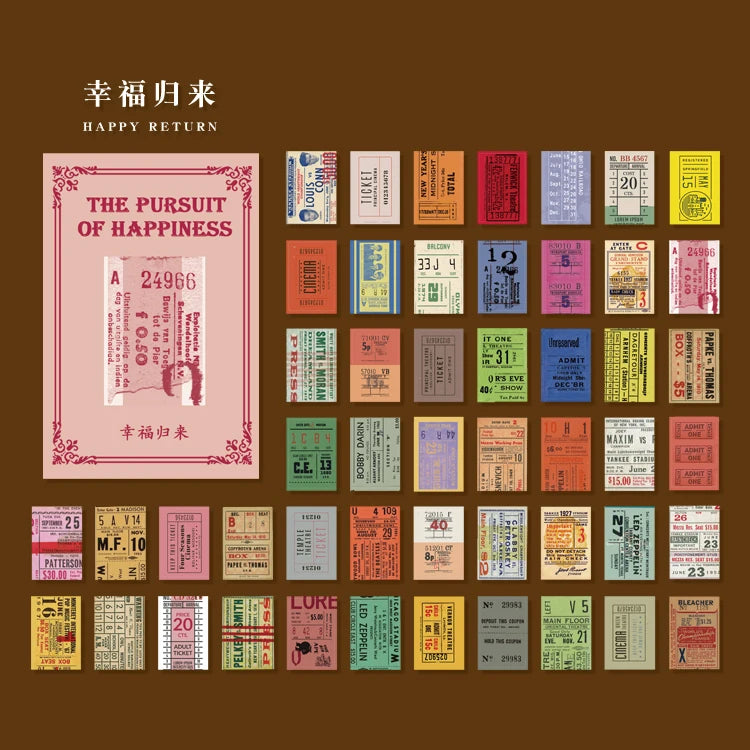50-Piece Retro Vintage Paper Set for Journaling and Crafts