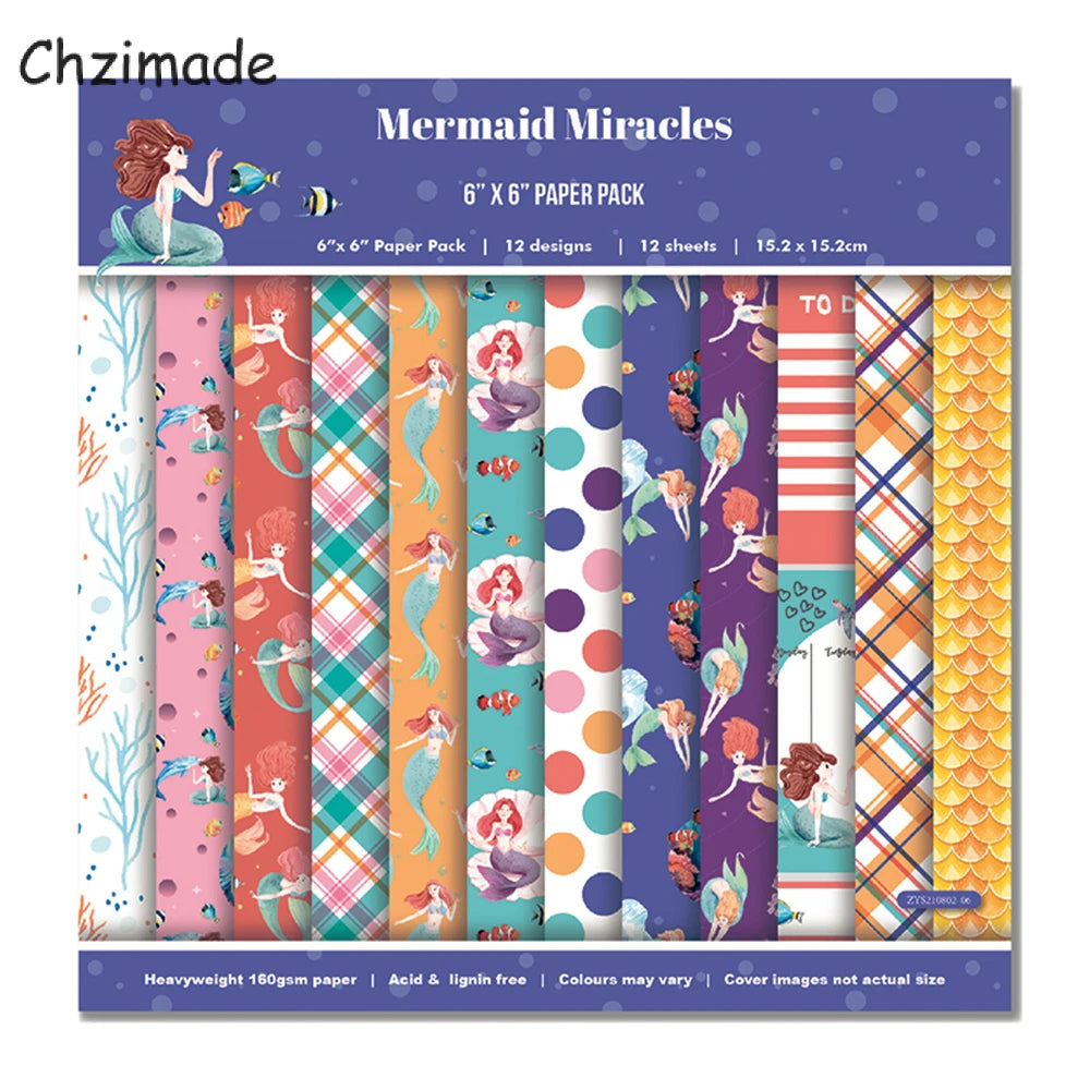 12-Sheet Vintage Flower Paper Pad for Scrapbooking & DIY Crafts
