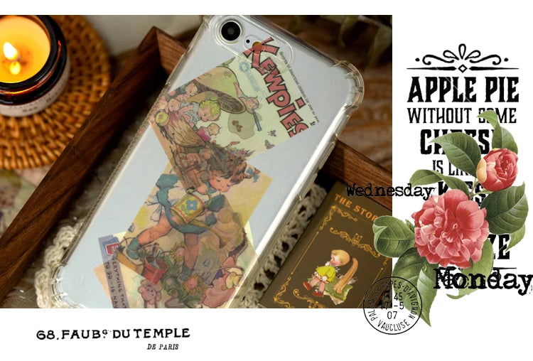 50-Piece Retro Vintage Paper Set for Journaling and Crafts