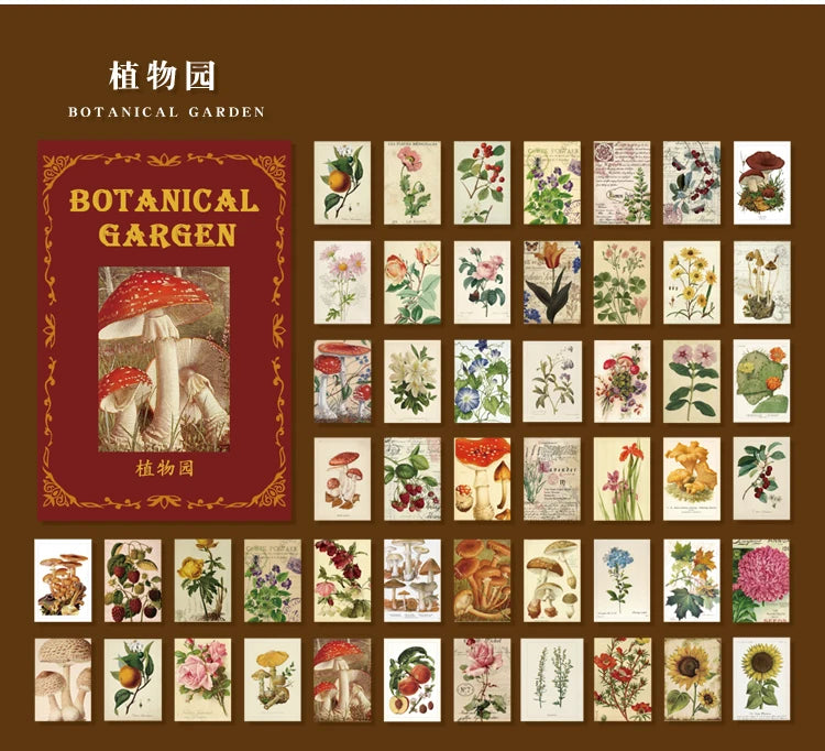 50-Piece Retro Vintage Paper Set for Journaling and Crafts