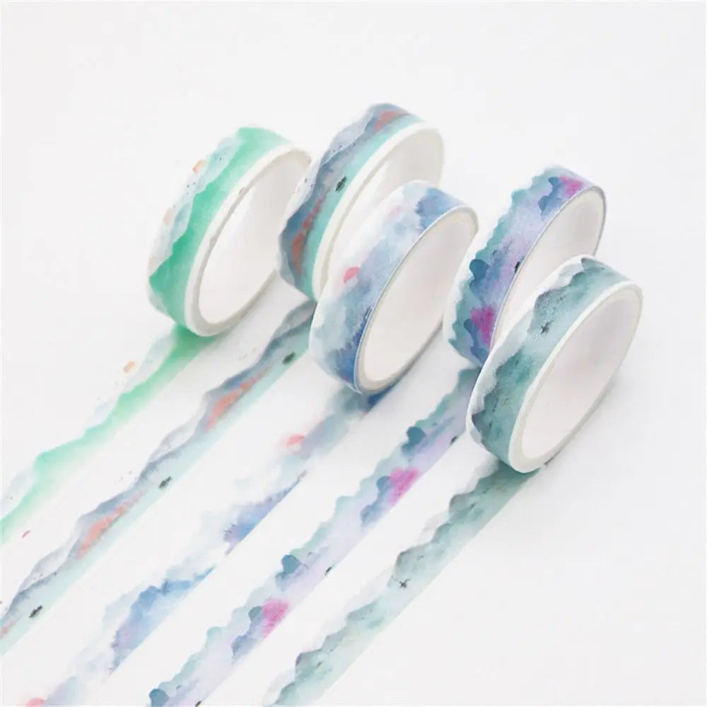 5-Piece Multicolor Washi Tape Set for Scrapbooking, Journaling, Crafts