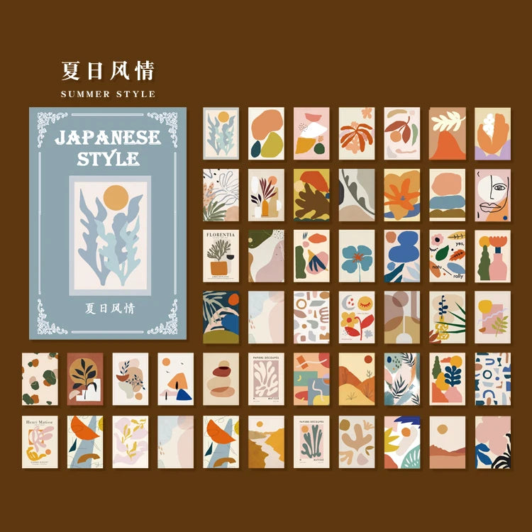 50-Piece Retro Vintage Paper Set for Journaling and Crafts