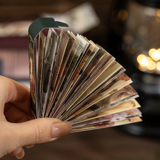 50 Sheets Vintage Washi Stickers for Scrapbooking and DIY Crafts
