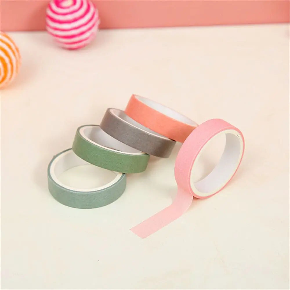 5-Piece Multicolor Washi Tape Set for Scrapbooking, Journaling, Crafts