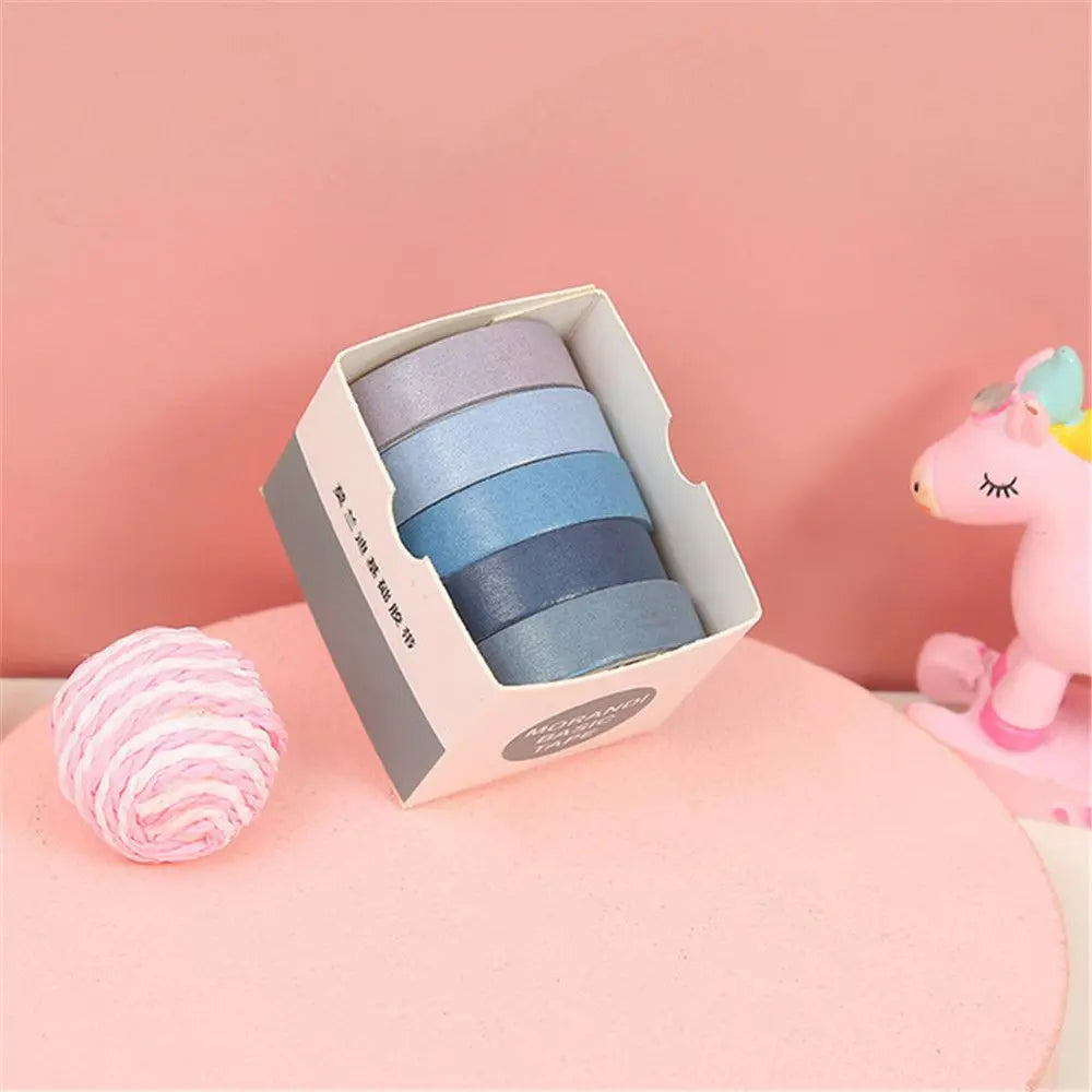 5-Piece Multicolor Washi Tape Set for Scrapbooking, Journaling, Crafts