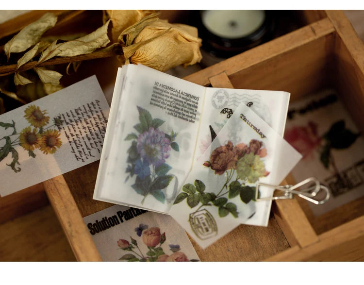 50-Piece Retro Vintage Paper Set for Journaling and Crafts