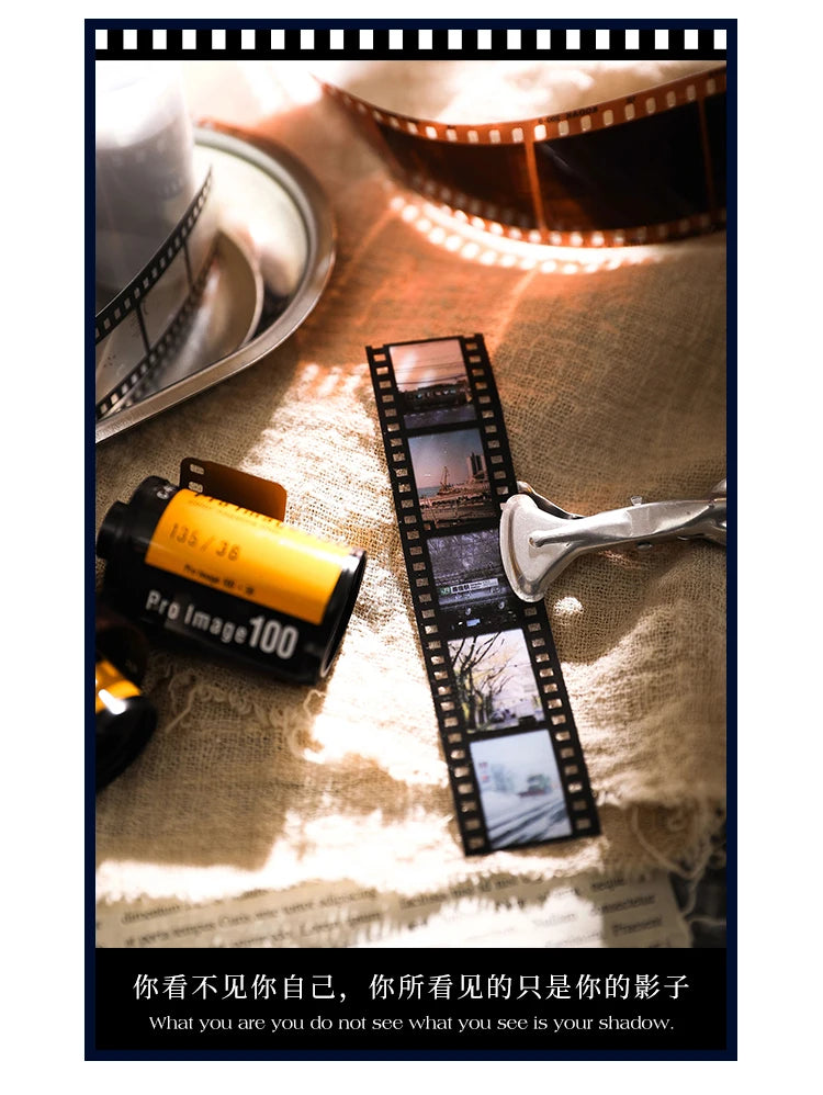 Retro Film-Themed PET Tape for Scrapbooking, Journaling, and Crafts