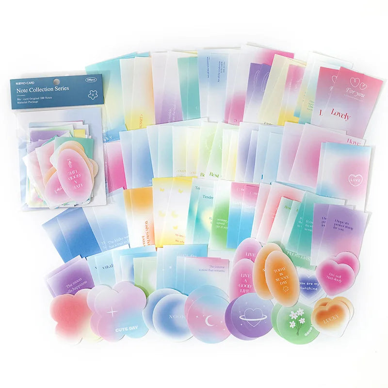 100-Piece Vintage Ivory White Note Paper Set for Creative Crafts