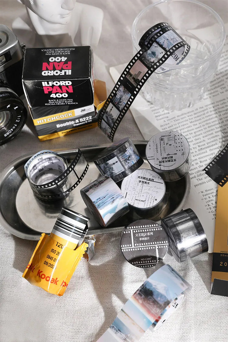 Retro Film-Themed PET Tape for Scrapbooking, Journaling, and Crafts