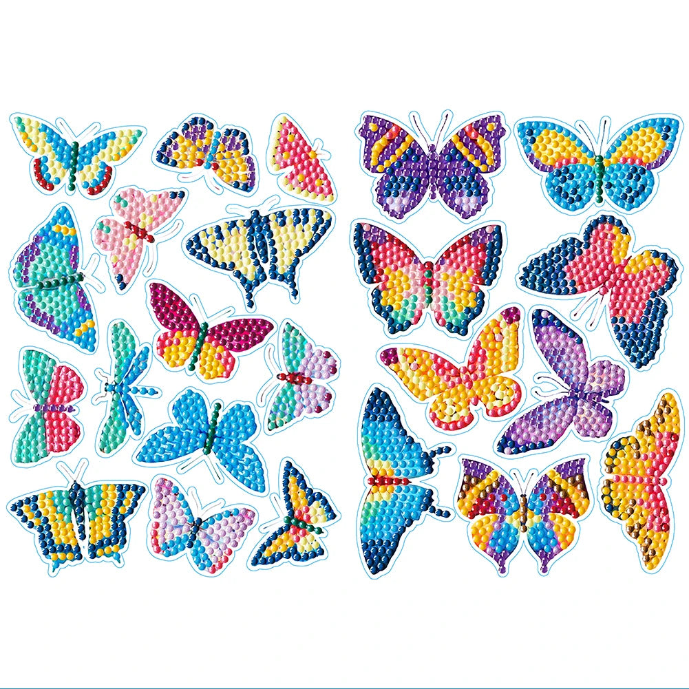 2 Sheets Self-Adhesive Rhinestone Stickers for DIY Crafts and Projects