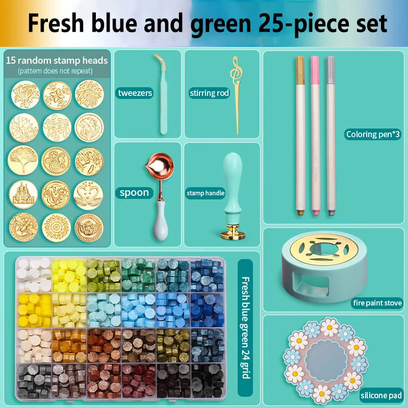 Elegant Wax Seal Stamp Kit for Invitations, Weddings, Crafts, Christmas