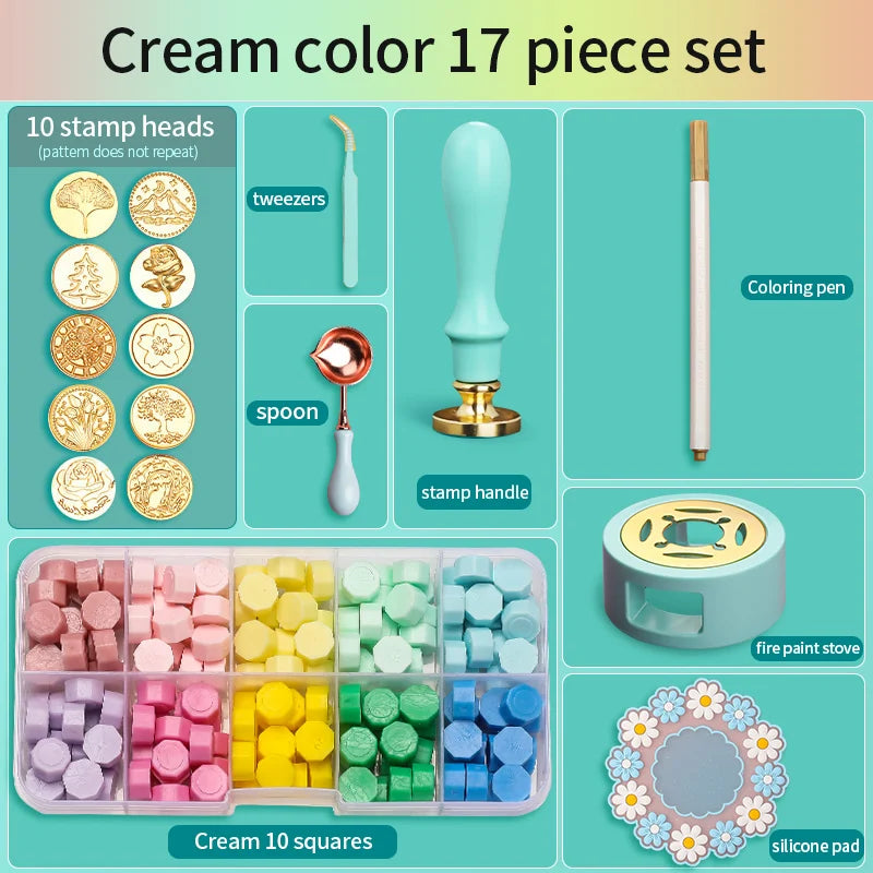 Elegant Wax Seal Stamp Kit for Invitations, Weddings, Crafts, Christmas