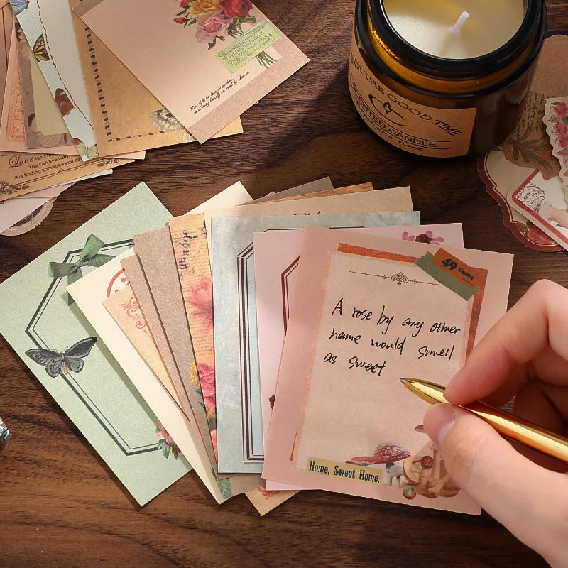 100 Sheets Vintage-Inspired Creative Scrapbook Paper for DIY Projects