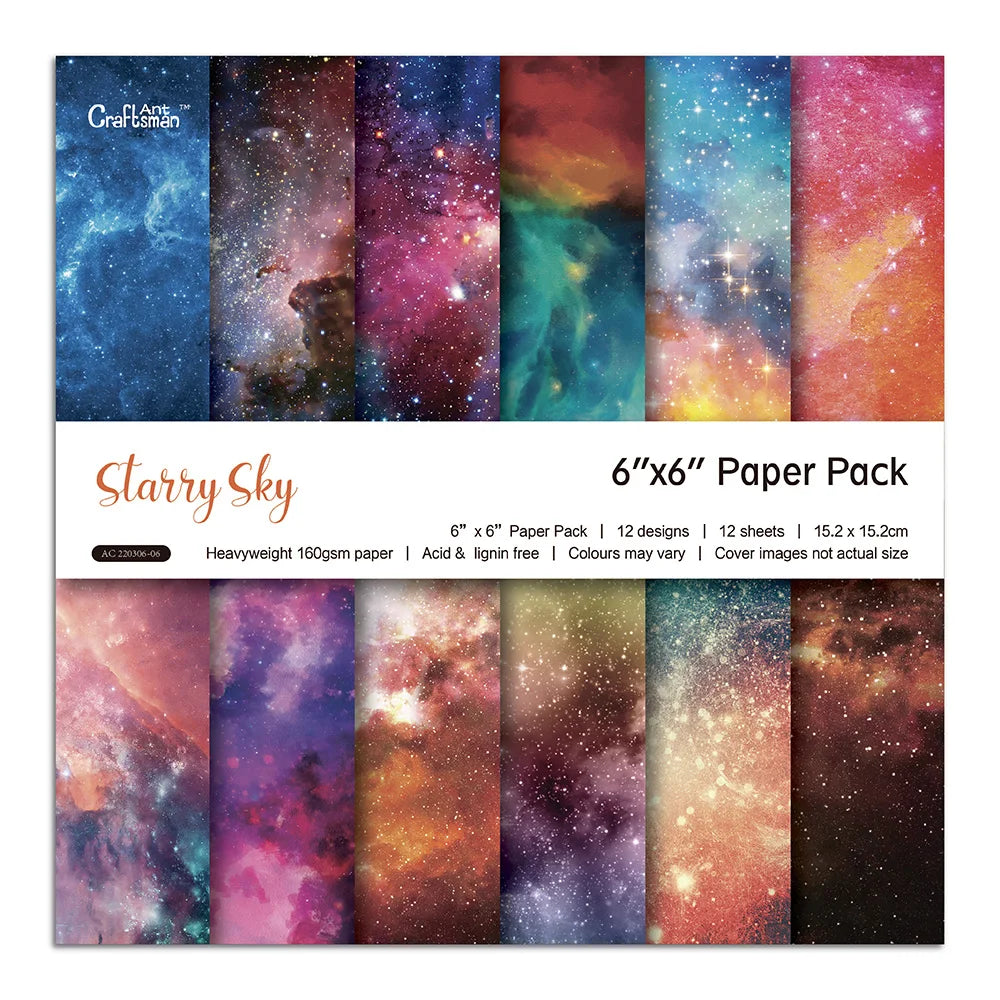 12-Sheet Vintage Flower Paper Pad for Scrapbooking & DIY Crafts