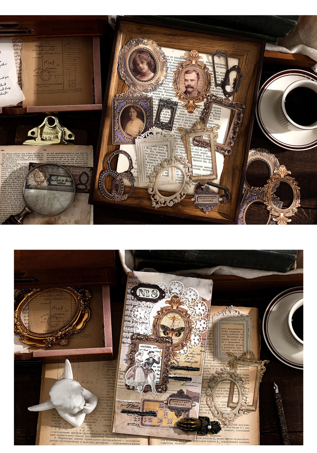 30-Piece Vintage Mechanical Clock Stickers for DIY Projects & Scrapbooking