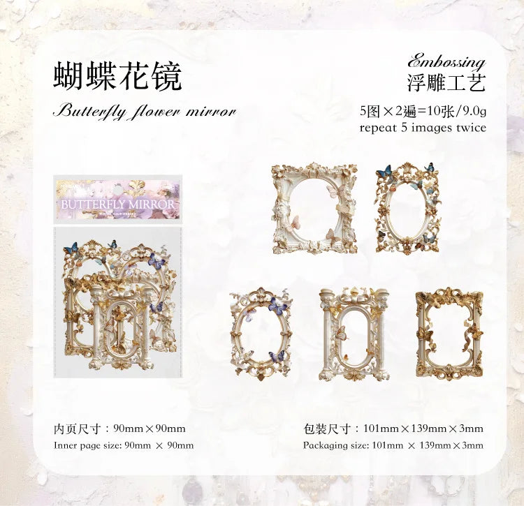 10-Piece 3D Hollow Frame Paper Set for Creative Crafts
