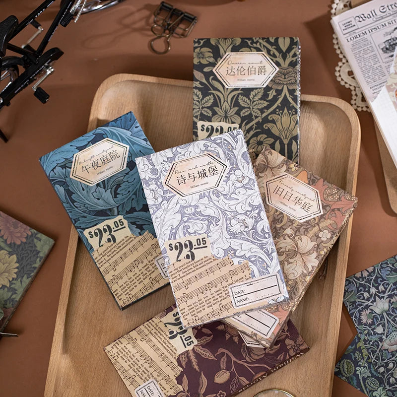 60-Piece Vintage Literature & Art Hand Tent Paper Set