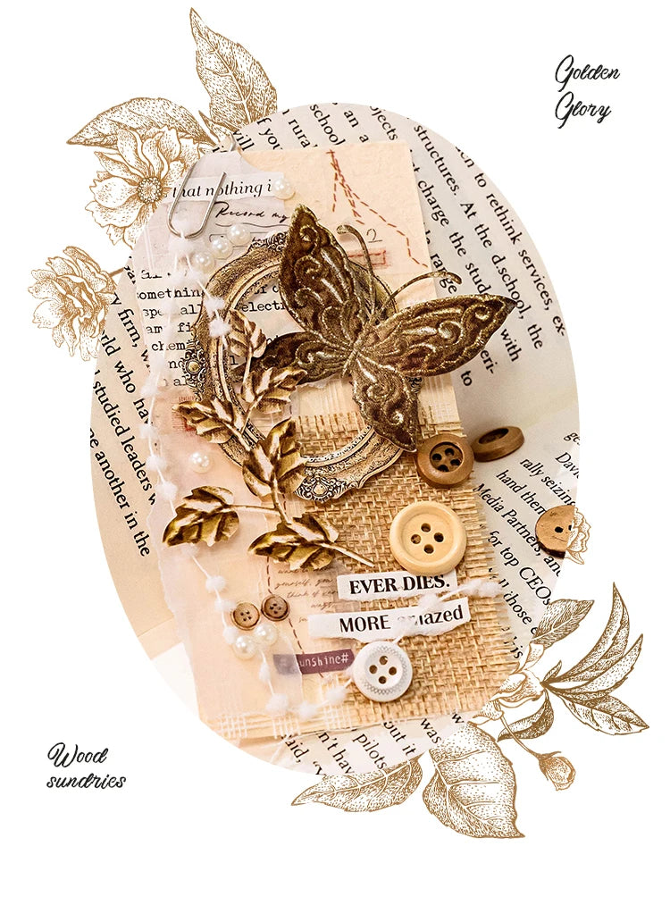 30-Piece Floating Kawaii Baroque Stickers for Scrapbooking & DIY Crafts