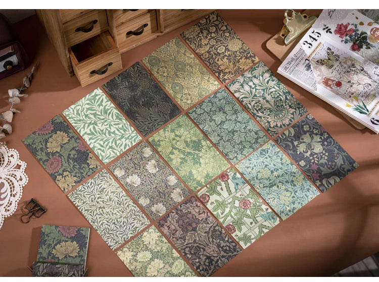 60-Piece Vintage Literature & Art Hand Tent Paper Set