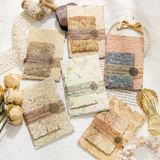 28-Piece Vintage Relief Texture Paper Set for Scrapbooking and Crafts