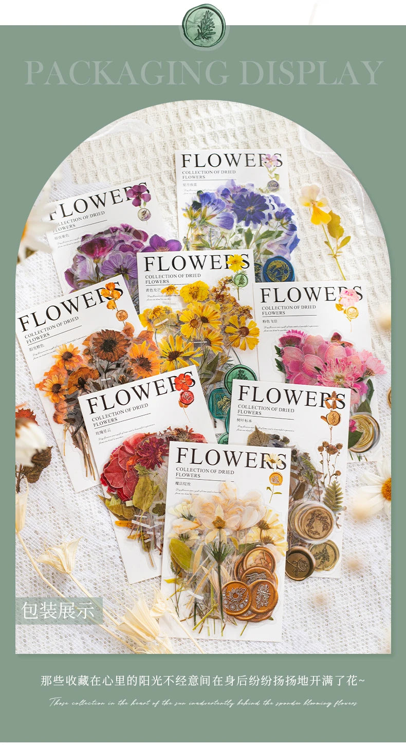 40-Piece Floral Sticker Kit for Scrapbooking and DIY Crafts