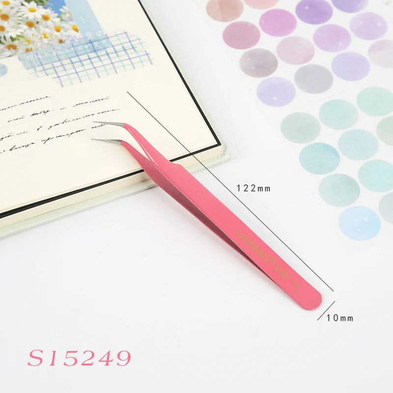 8-Style Candy Color Tweezers – Precision Stainless Steel Tool Set