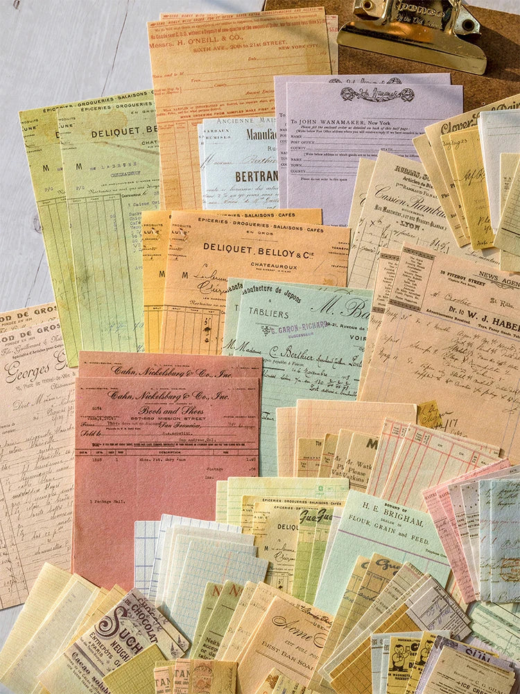 100-Piece Vintage Aesthetic Paper Set for Journaling & Scrapbooking Crafts