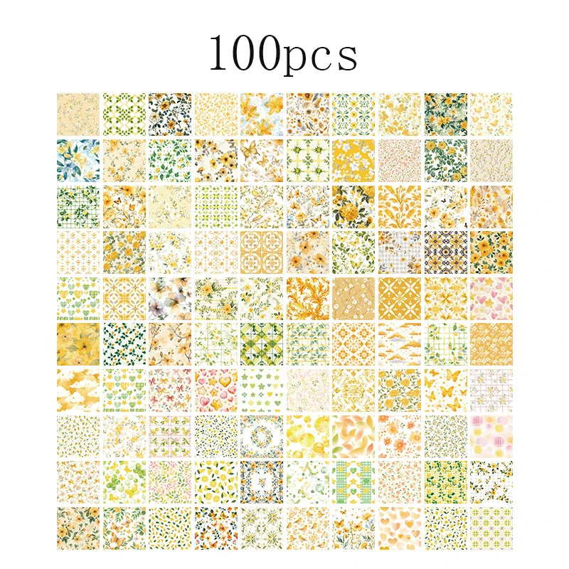 100-Piece Vintage Paper Set for Scrapbooking and Crafting Projects