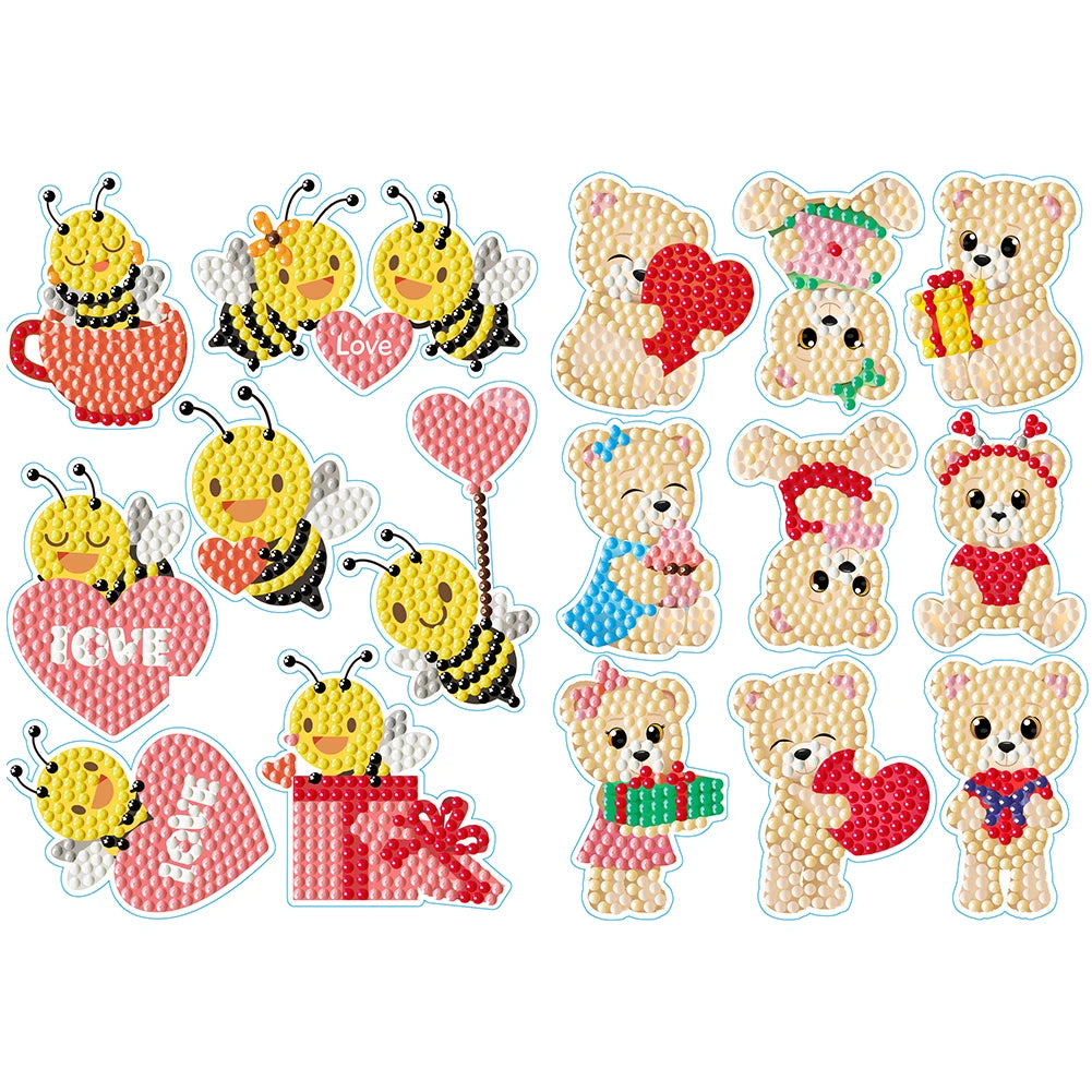2 Sheets Self-Adhesive Rhinestone Stickers for DIY Crafts and Projects