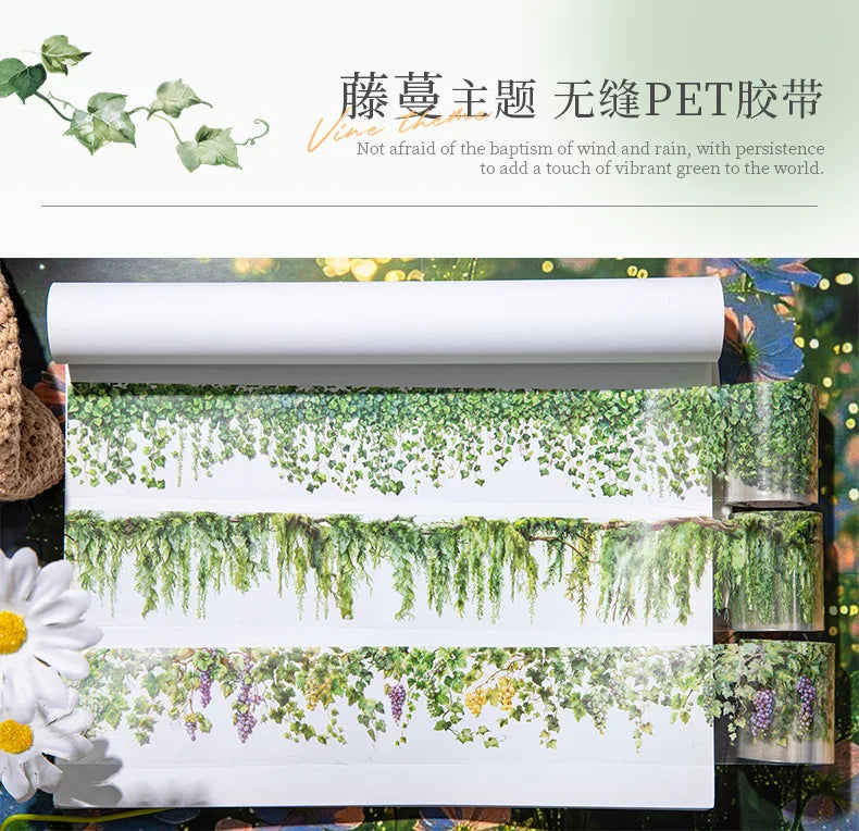 Fresh Vine PET Tape Roll for Scrapbooking & DIY Crafts