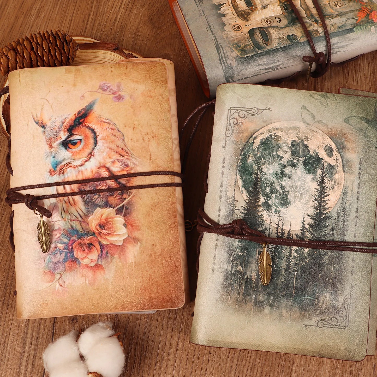 Vintage Waterproof Cowhide Journal for Journaling, Scrapbooking, and Crafts