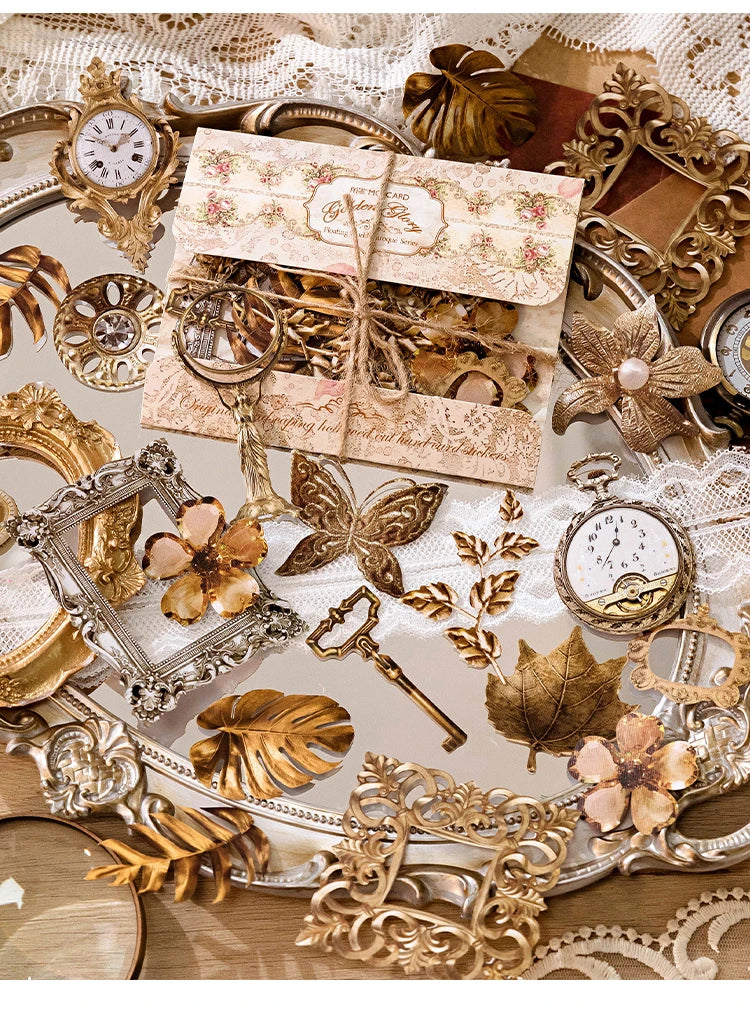 30-Piece Floating Kawaii Baroque Stickers for Scrapbooking & DIY Crafts
